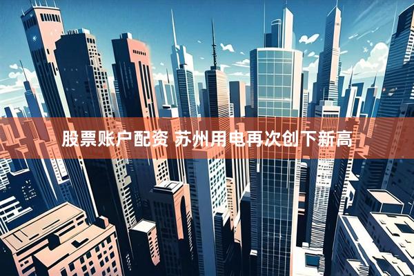 股票账户配资 苏州用电再次创下新高